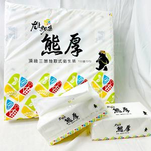【農會‧高農】雄物集熊厚抽取式衛生紙(3層)60包/箱